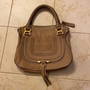 Chloe marcie handbag in nut brown medium